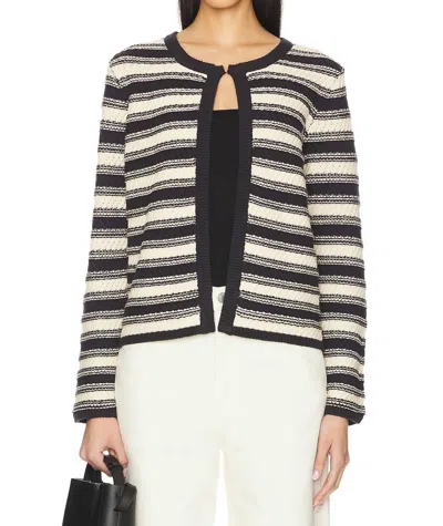 RAILS NELLY STRIPED CARDIGAN IN NAVY OAT STRIPE