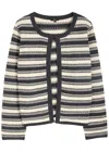 Rails Nelly Striped Cardigan In Navy Oat Stripe In Navy