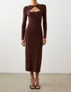 Rails Neve Midi Dress In Burgundy Lurex In Burgundy