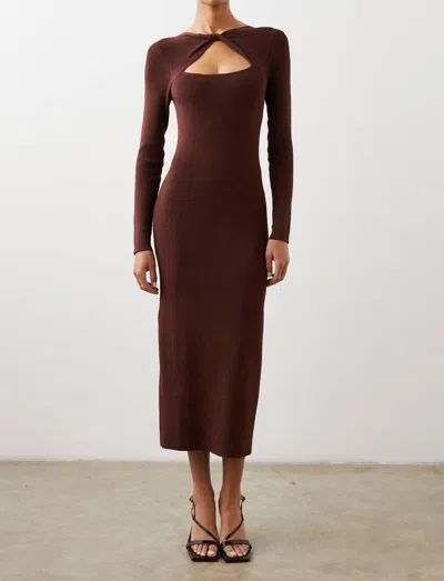 Rails Neve Midi Dress In Burgundy Lurex