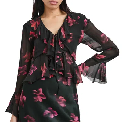 Rails Nicoletta Top In Dark Azalea In Black