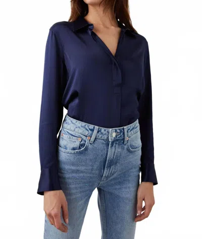 Rails Nissa Long Sleeve Top In Navy In Blue