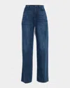 Rails Normandie Drawstring Wide-leg Jeans In Blue