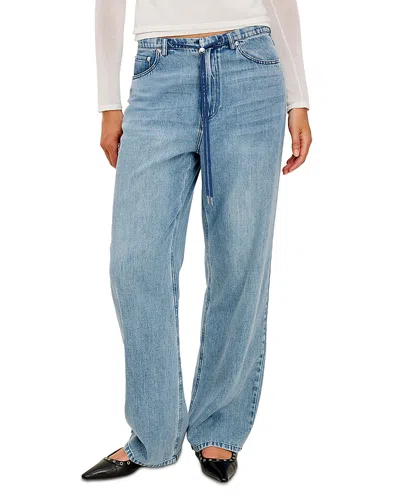 Rails Normandie High Rise Straight Jeans In Antique Blue In Animal Print