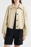 Rails North Drawstring Hem Faux Leather Jacket In Neutral