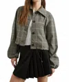 Rails North Jacket In Teal Multi Check In Gray
