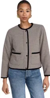 Rails Nota Minicheck Jacket In Ice Taupe Minicheck
