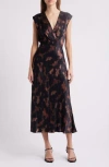 Rails Odella Satin Crepe Dress In Brown
