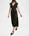 Rails Odella Satin Midi Dress In Diffused Sandstone