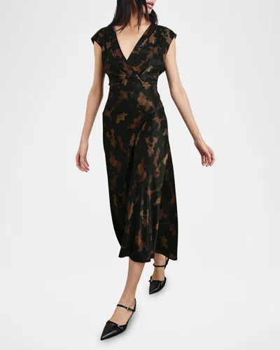Rails Odella Satin Midi Dress In Multi