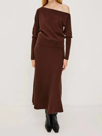 Rails Odita Knit Midi Skirt In Bordeaux In Brown