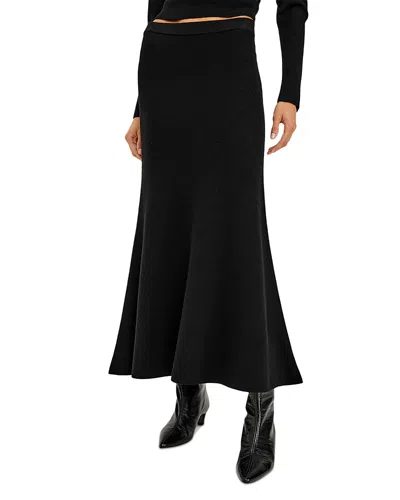 Rails Odita Wool Blend A Line Maxi Skirt In Black
