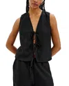 Rails Oregon Linen Tie-front Top