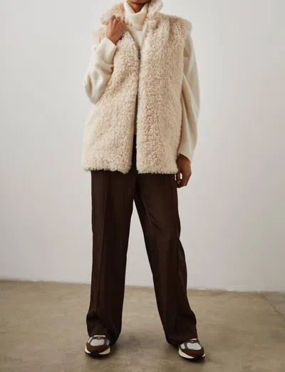 Rails Orion Shearling Vest In Ivory