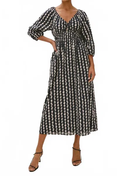 RAILS PAIO MIDI DRESS IN PRINTED NOIR