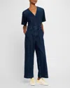Rails Palisades Wide-leg Denim Jumpsuit In Blue Moon