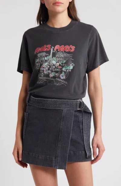 RAILS RAILS PARIS OVERSIZE COTTON GRAPHIC T-SHIRT