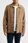 Rails Pascal Regular Fit Wool Blend Shirt Jacket In Brown