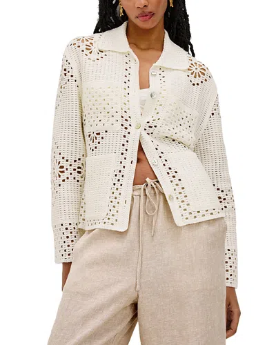 Rails Patmos Open Knit Cardigan In White