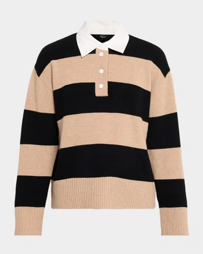 RAILS PAXTON CASHMERE-BLEND RUGBY SWEATER