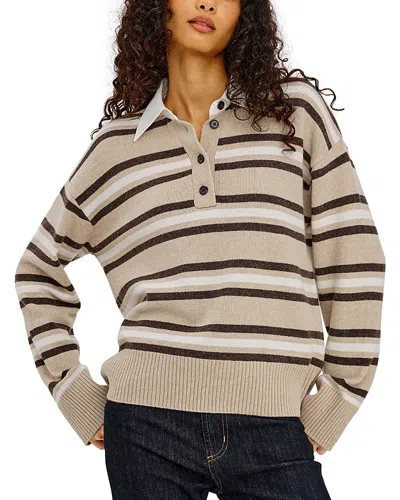 Rails Paxton Contrast Collar Sweater In Multi