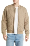 Rails Peninsula Cotton Diamond Quilted Bomber Jacket In Vintage Khaki