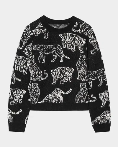RAILS PERCI ANIMAL PRINT WOOL-BLEND SWEATER