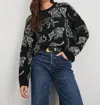 Rails Perci Intarsia Wildcat Crewneck Sweater In Multi