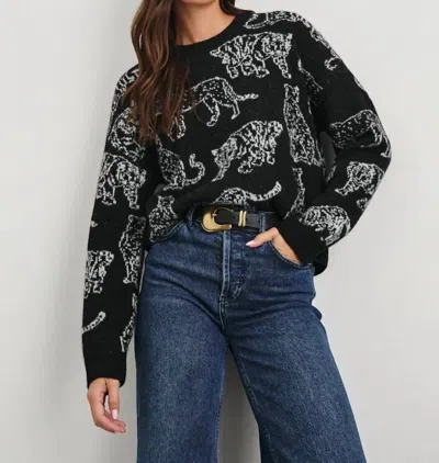 RAILS PERCI CAT SWEATER IN CHARCOAL CATS
