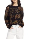 RAILS PERCI SWEATER IN CAMEL WILD CATS