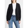 Rails Philippa Cutaway Hem Cotton & Wool Blend Cardigan In Black