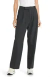 Rails Pinstripe Pleated High Rise Trousers In Gray In Grey