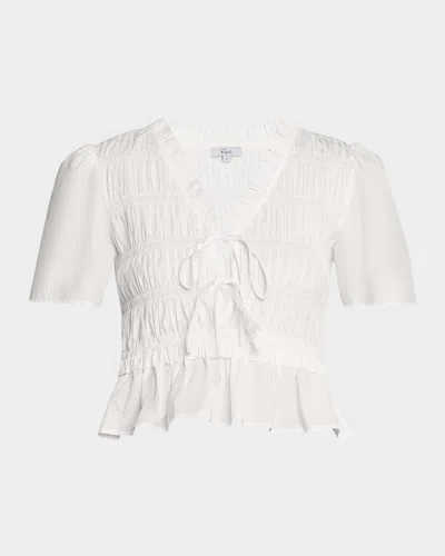 Rails Portia Shirred Tie-front Blouse