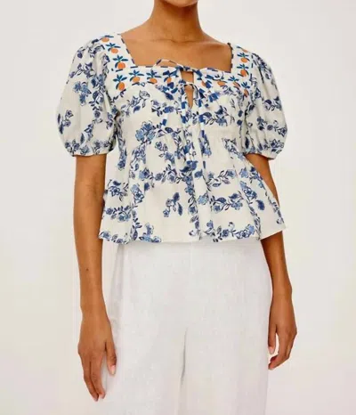 Rails Presley Peplum Top In Ceramic Floral In Multi