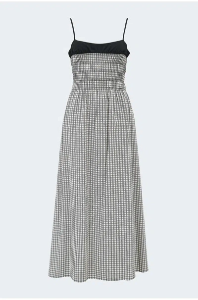 Rails Primrose Dress In Ivory Jet Gingham In Black&#47;white