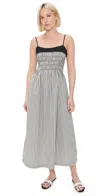 Rails Primrose Black Trim Neckline Midi Dress In Jet Gingham In Ivory Jet Gingham