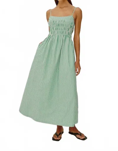 Rails Primrose Midi Dress In Emerald Stripe In Multi