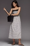 Rails Primrose Black Trim Neckline Midi Dress In Jet Gingham In Black