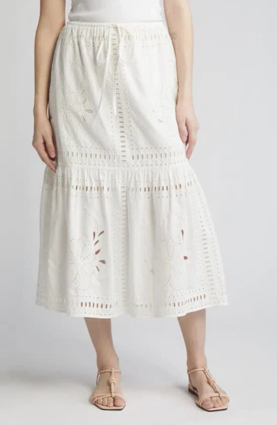 Rails Prina Cotton Eyelet Skirt In White