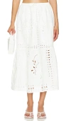 Rails Prina Cotton Eyelet Skirt In 白色