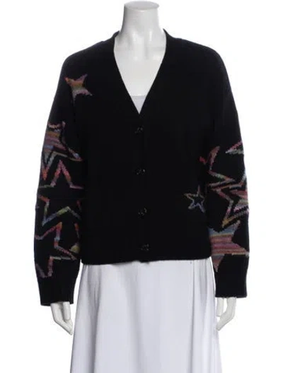 Pre-owned Rails Printed V-neck Sweater In Blue