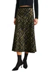 Rails Berlin Abstract Print Satin Midi Skirt In Multi