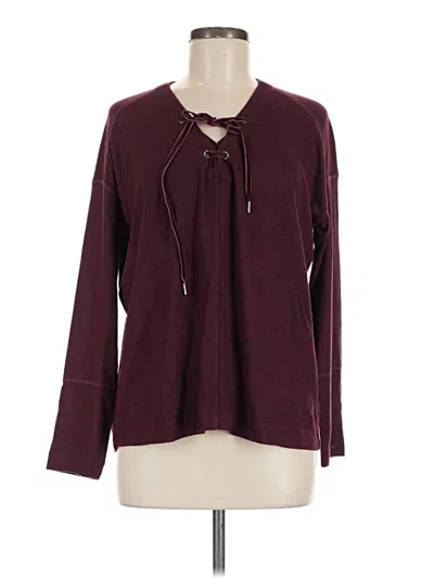Pre-owned Rails Pullover Sweater In Burgundy