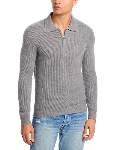 Rails Quarter Zip Wool Sweater In Gray