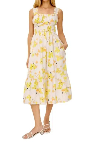 Rails Rafaella Midi Dress In Tossed Daffodils In Gray