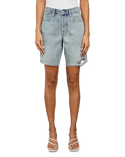Rails Raiils The Beachwood High Rise Denim Shorts In Light Vintage Distress