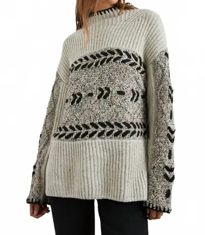 Rails Raini Sweater In Heather Cables In Green
