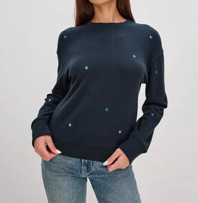 Rails Ramona Crewneck Sweatshirt In Star Embroidery In Blue