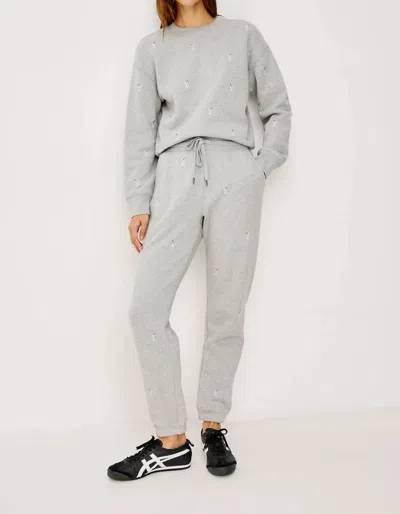 Rails Ramona Embroidered Sweatshirt In Heather In Gray