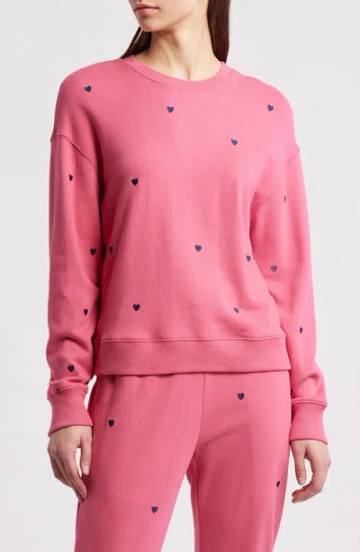 Rails Ramona Heart Sweatshirt In Pink Midnight Hearts